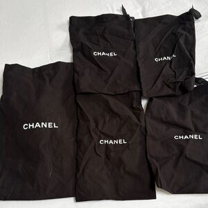 CHANEL Black Dust Bag Collection  all five
